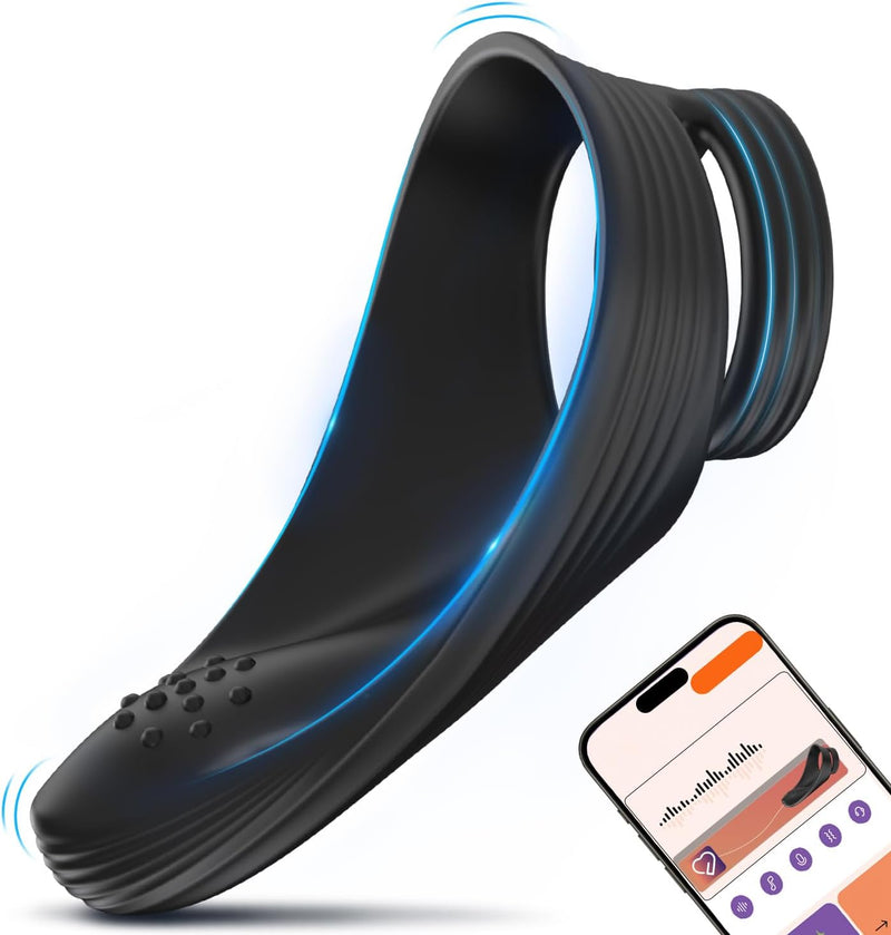 Remote-Controlled Vibrating Ring with Taint Stimulator – Enhancer for Men/Couples