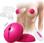 Nipple Vibrator Clamp-Sucker Combo, Remote Control Wearable Sex Toy for Women