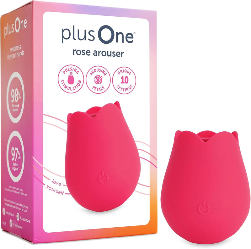 Rose Clitoral Vibrator for Women – Waterproof, Body-Safe Silicone, 10 Pulsing Modes