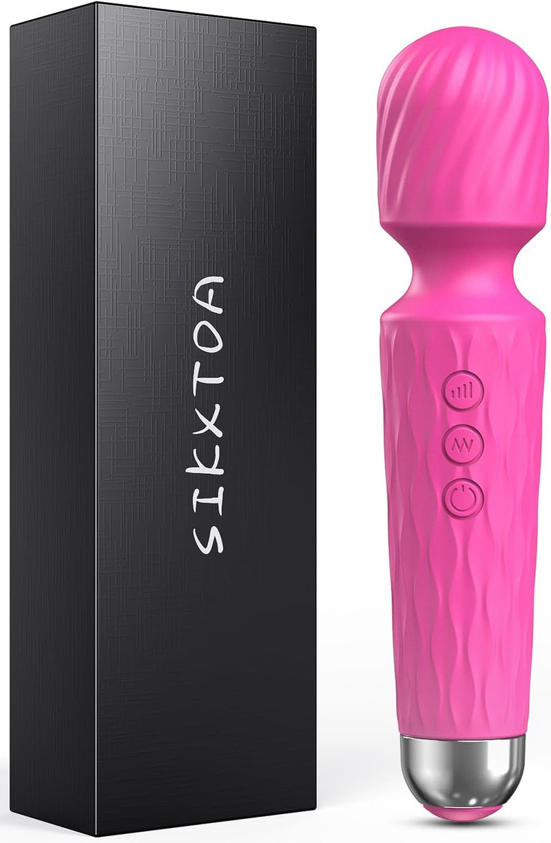 Powerful Wand Massager – 8 Speeds & 20 Patterns, Waterproof Clitoral Stimulator