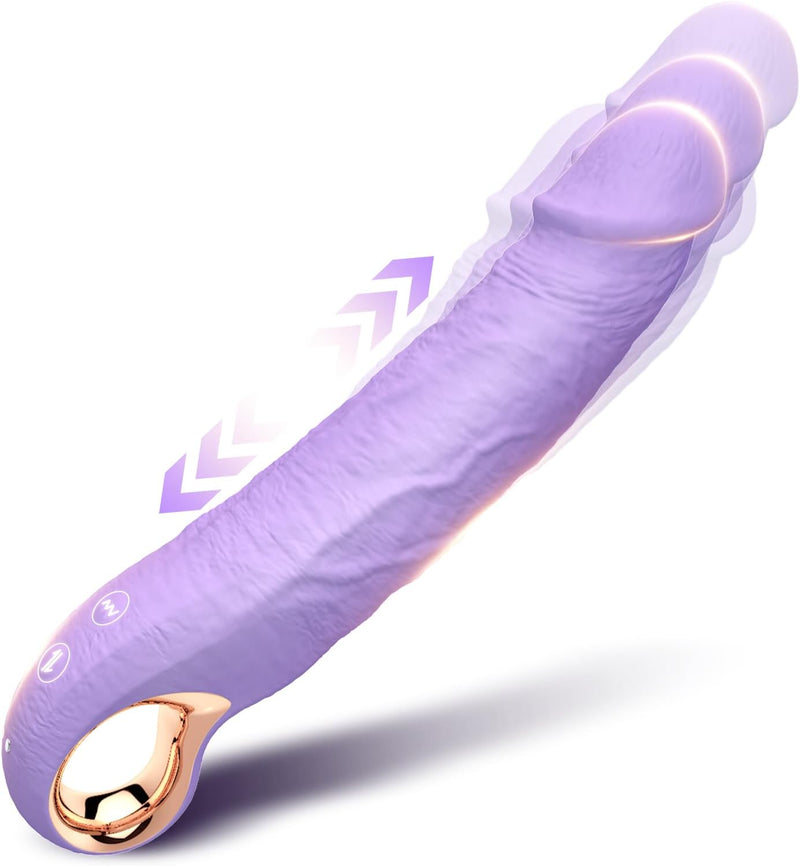 9" Realistic Dildo Vibrator – 10 Vibration & 3 Thrusting Modes for Intense Pleasure