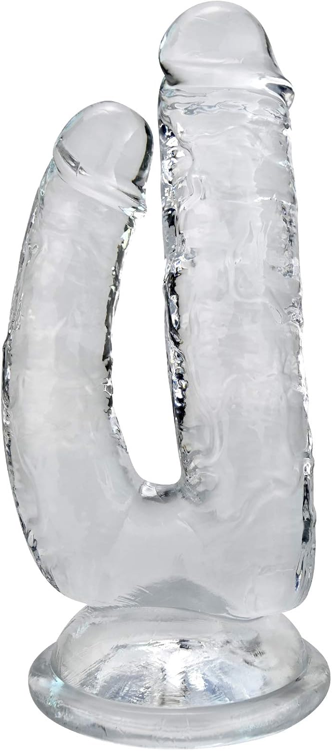 Large Double-Ended Realistic Dildo with Suction Cup for G-Spot & Anal Stimulation