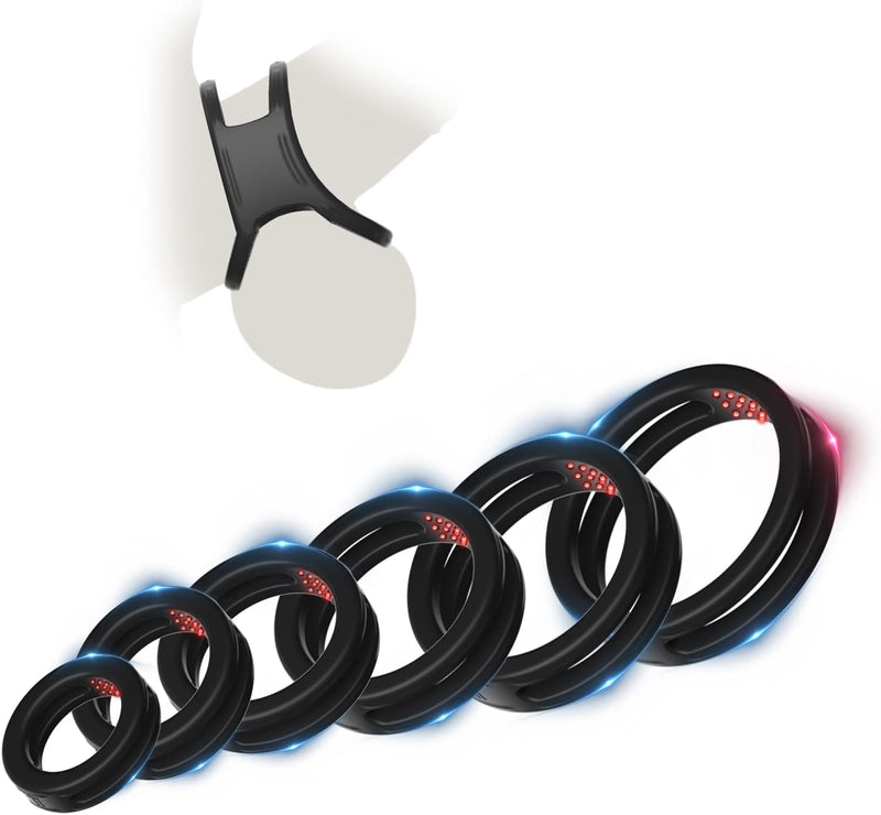6-Piece Silicone Penis Ring Set for Enhanced Erection, Stronger, Longer Lasting