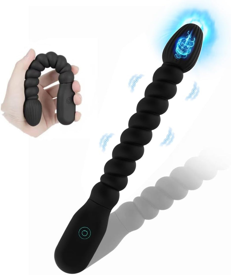 Rechargeable Anal Beads Vibrator with 10 Modes – Prostate & G-Spot Stimulator for Couples