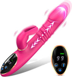 Thrusting Rabbit Vibrator - 3-in-1 G-Spot & Clitoral Stimulator with 9 Modes