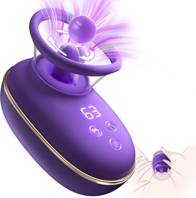 3-in-1 Clitoral Stimulator – Suction, Tongue-Licking & Vibration for Women