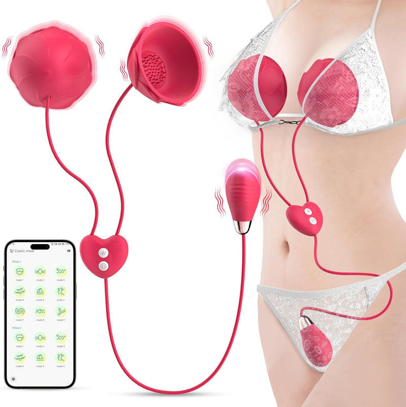 App-Controlled Nipple & G-Spot Vibrator – 9x9 Modes for Clitoral & Couples Play