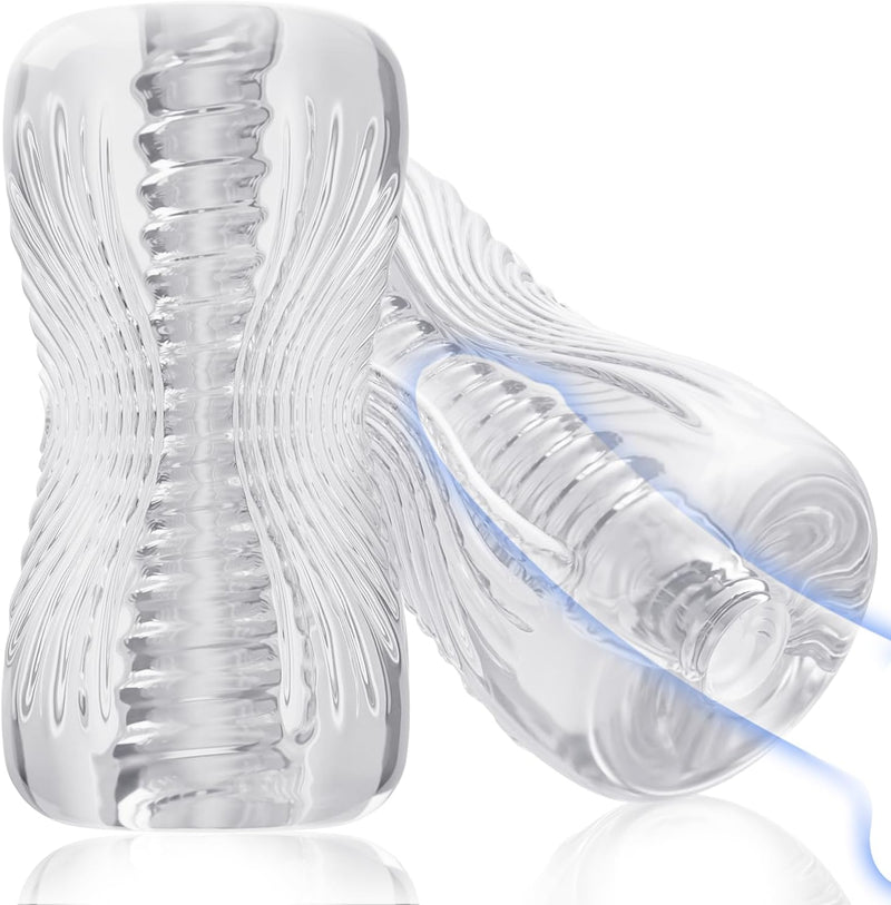 Male Masturbator Pocket Pussy, TPE 3D Realistic Texture Spiral Tunnel Stroker