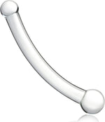 Double-Ended Glass Dildo – 7.87" Realistic G-Spot Wand with Dual Size Ends