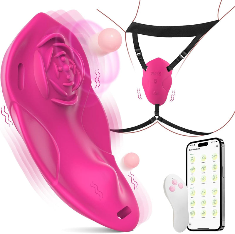 Wearable Vibrator for Women – Discreet Panty Toy with 20 Modes & App Control