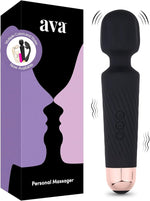 Compact Wand Vibrator – 20 Patterns, 8 Speeds, Quiet Clit Stimulator & Adult Toy