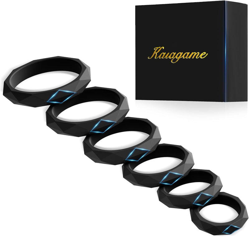 Silicone Penis Rings for Men, 6 Sizes for Erection Support & Stimulation