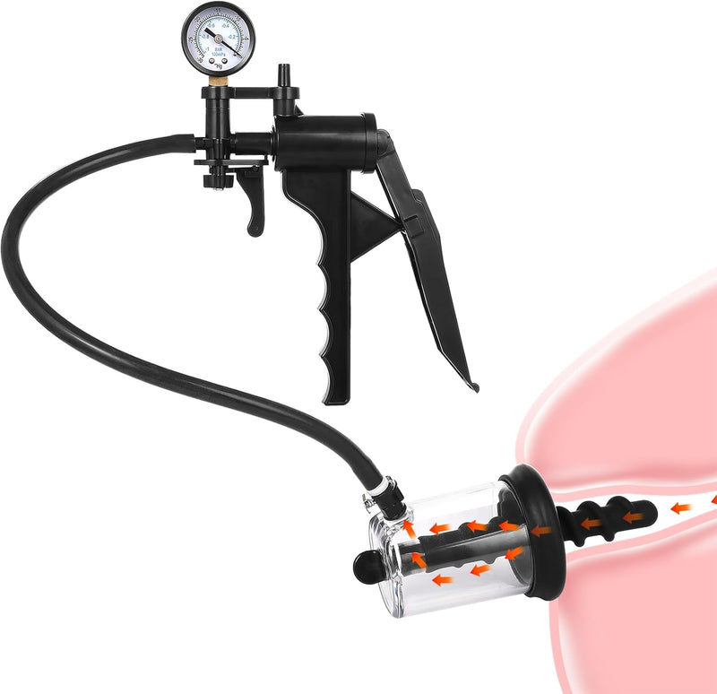 Anal Pump & Expander with Threaded Butt Plugs, Prostate Massage, Vagina Stimulator