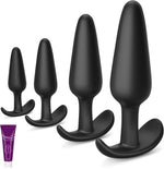 4-Piece Silicone Butt Plug Set – Beginner to Advanced Trainer Kit with Flared Base