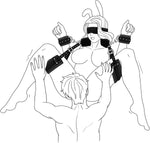 BDSM Bondage Restraint Kit – Adjustable Leather Leg & Wrist Straps with Blindfold