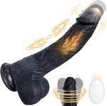 6-in-1 Realistic Thrusting Dildo Vibrator, G-Spot Silicone Toy with Rotation & Remote