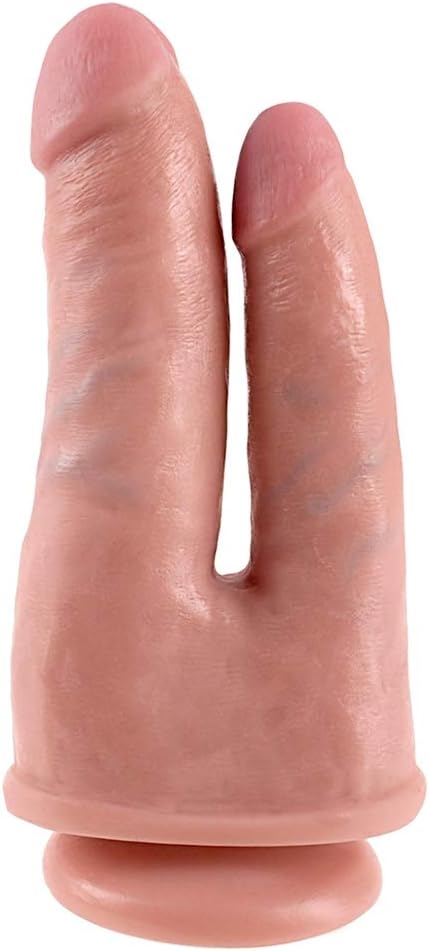 Realistic Flesh-Toned Double Penetrator Dildo for Dual Pleasure and Stimulation