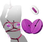 BDSM Vibrating Nipple Clamps – Remote Control, 10 Modes, Wearable Sex Toy for Couples