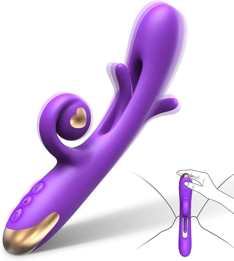 Rechargeable G-Spot Rabbit Vibrator with 10 Vibration & 7 Flapping Modes
