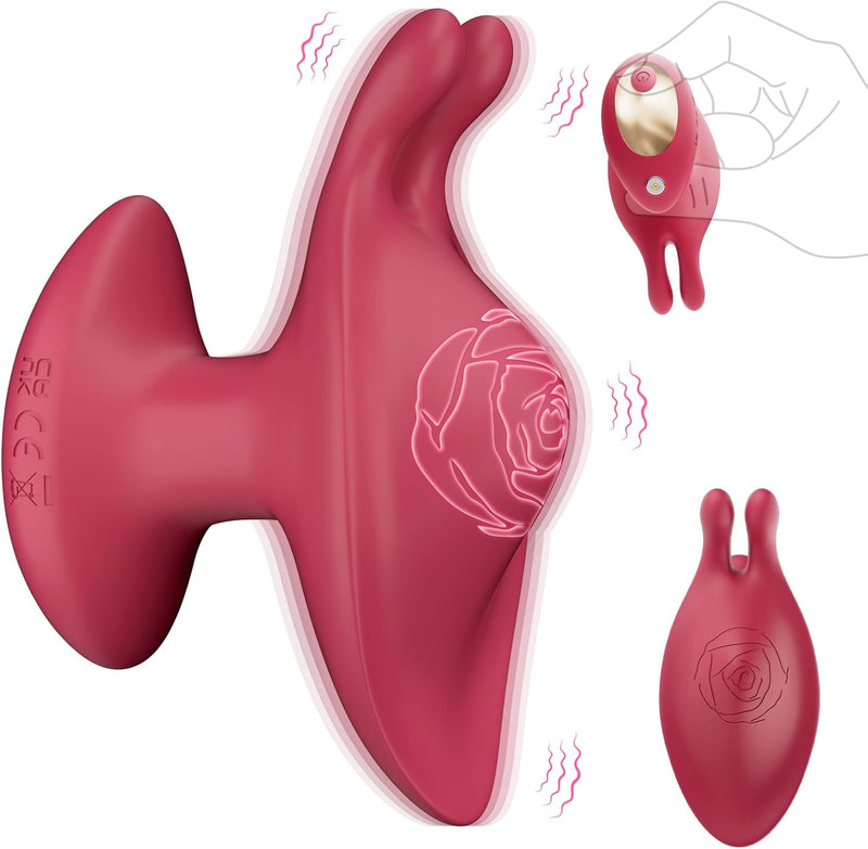 Mini Rose Clitoral Vibrator – 10 Modes, Waterproof Silicone Stimulator for Women