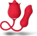 Rose Vibrator Dildo | Thrusting Sex Toy for Women & Couples' Intimacy