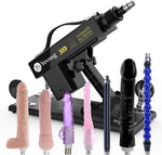 Thrusting Dildo Machine with Realistic Dildos & 7 Accessories for Couples