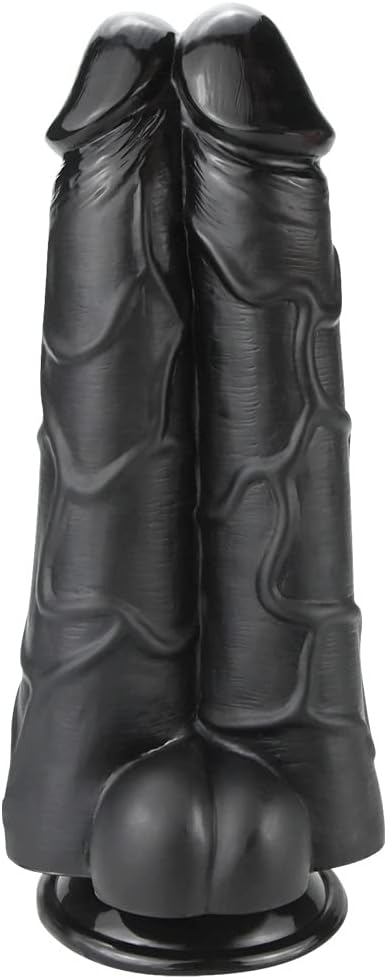 Extra-Large Realistic Double Dildo with Suction Cup for G-Spot & Anal Stimulation
