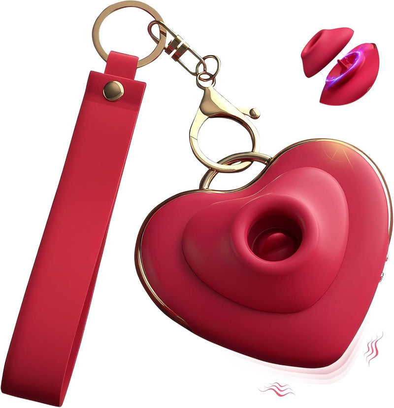 Mini Heart-Shaped Nipple Sucking Vibrator, Discreet Personal Massager for Women