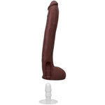 Doc Johnson Signature Series - Hollywood Cash - 11 Inch ULTRASKYN Dildo with Removable Vac-U-Lock Suction Cup - F-Machine & Harness Compatible - for Adults Only, Chocolate