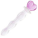 Crystal Glass Pleasure Wand Dildo Penis - Store - Pink (Pink-Heart)