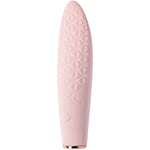 Share Satisfaction Raya - Luxury Textured Clitoral Vibrator With 10 Vibration Modes, Curved And Tapered Tip For Pinpoint Stimulation, Silicone, Waterproof And Usb Rechargeable - Pink