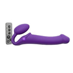 Vibrating Bendable Strap-On Dildo - G Spot Dildo Vibrator Clitoral With 3 Stimulation Zones Motors - Waterproof Adult Sex Toys For Couples - 100% Silicone Toy Adult (Large - Pruple)