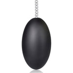 Liquid Silicone Anal Plugs Egg-Shaped Butt Plug With Stainless Steel Pull Chain Prostate Massager Vaginal Stimulation For Women Men Couple (L)