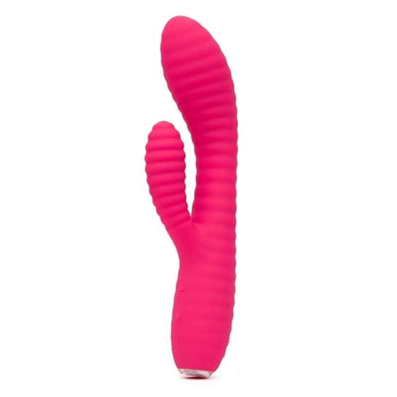 Ripple Rabbit Vibrator For Women | Silicone Ribbed Dildo G Spot Personal Massager | 10 Powerful Vibration Modes | Rechargeable Clitoral Stimulator | Adult Sex Toys & Games For Couples