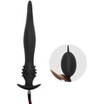 In-Depth Anal Plug With Massage Particles Super Long Silicone Inflatable Anal Expander Sex Toy