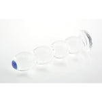 Glass Anal Beads - Crystal G-Spot Massage Dildo Anal Butt Plug Pleasure Wand Sex Toys For Couple Lover (Style 01), Clear