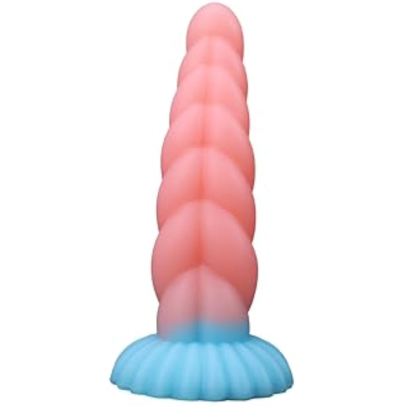 5.12In Pink Luminous Angel Horse Dildo, Realistic Monster Silicone Dildo With Suction Cup, Horse Fantasy Animal Dildo, Small Anal Plug Wearable Soft Anal Dilator For Beginner Men Women Couple Gay