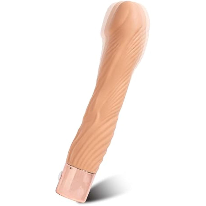 Adult Toys Realistic Dildos With 10 Vibration Modes, Soft Silicone Dildo Vibrator For Vaginal Clitoris Anal Stimulation, Adult Sex Toy For Women Or Couples (Skin-B)