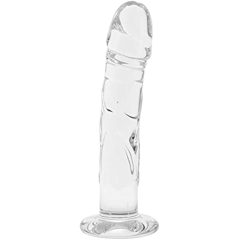 Blown 7 Inch Realistic Glass Dildo With Lube 1Oz | Glass Dildos | Realistic Dildos | Personal Intimate Massager | Adult Sex Toys