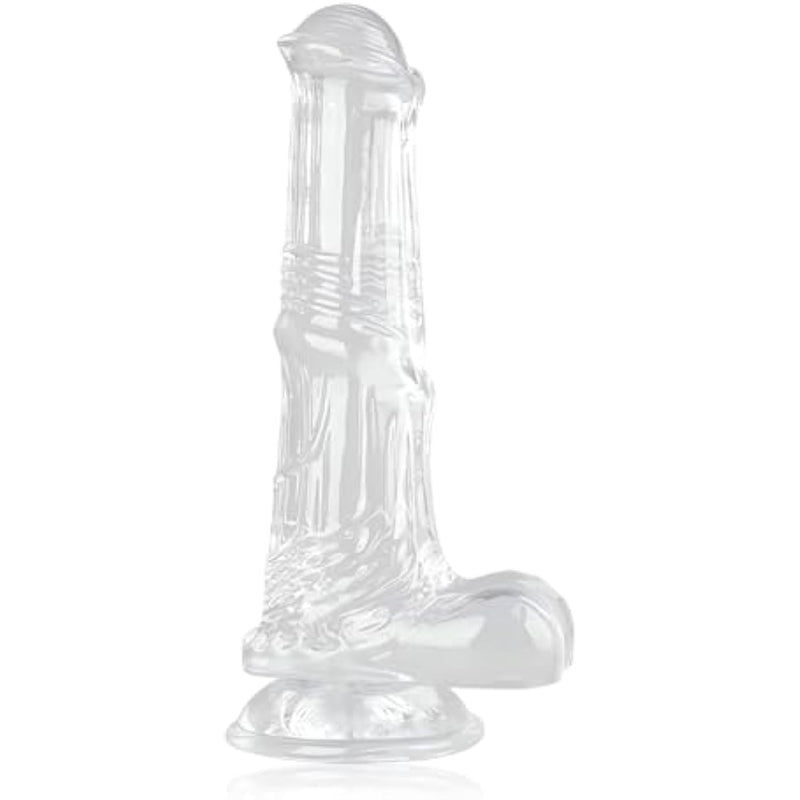 Realistic Horse Dildo Animal Penis G-Spot Stimulation Tpe Butt Plug Anal Sex Toys Prostate Massager For Men Women Couple (L)