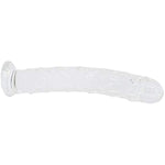 Diamond Dildo Butt Plug, 7.5 Inches Glass Pleasure Wand Crystal Massager