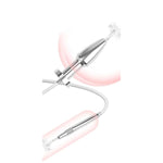 Transparent Hollow Metal Anal Butt Plug with Threaded Urethral and Penis Plug for Male Masturbation