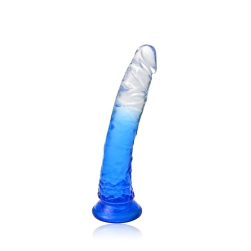Realistic Jelly Dildo for Hands-Free Play with Strong Suction Cup and Flexible Lifelike Design