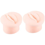 2Pcs Penis Pump Masturbator Sleeve Realistic Vagina Cover Replacement Sealing Cap For Male Enhancement Stronger Bigger Erections Pump (Flesh)