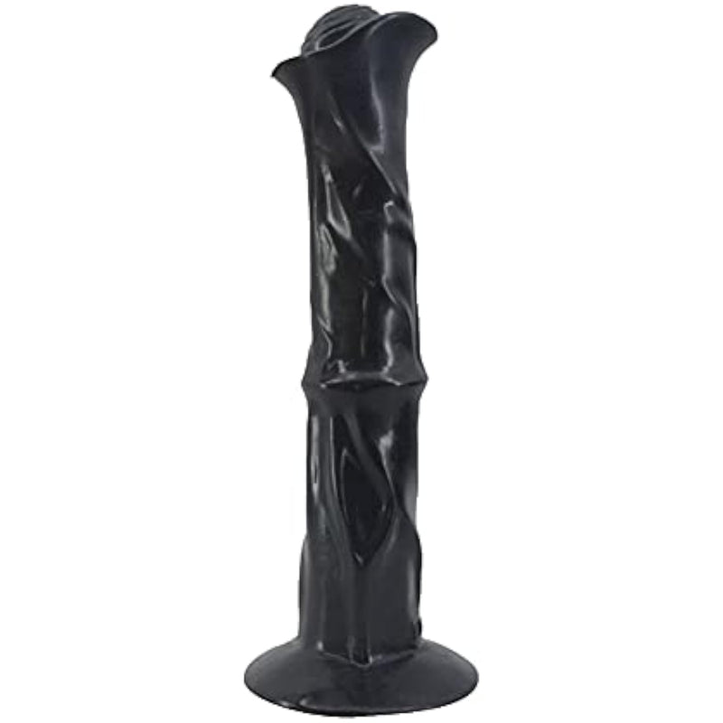 Animal Dildo, Realistic Horse Penis 12.6 Inch Ultra Long Cock With Big Suction Cup Female Masturbator Vaginal Massage For Women (Black)