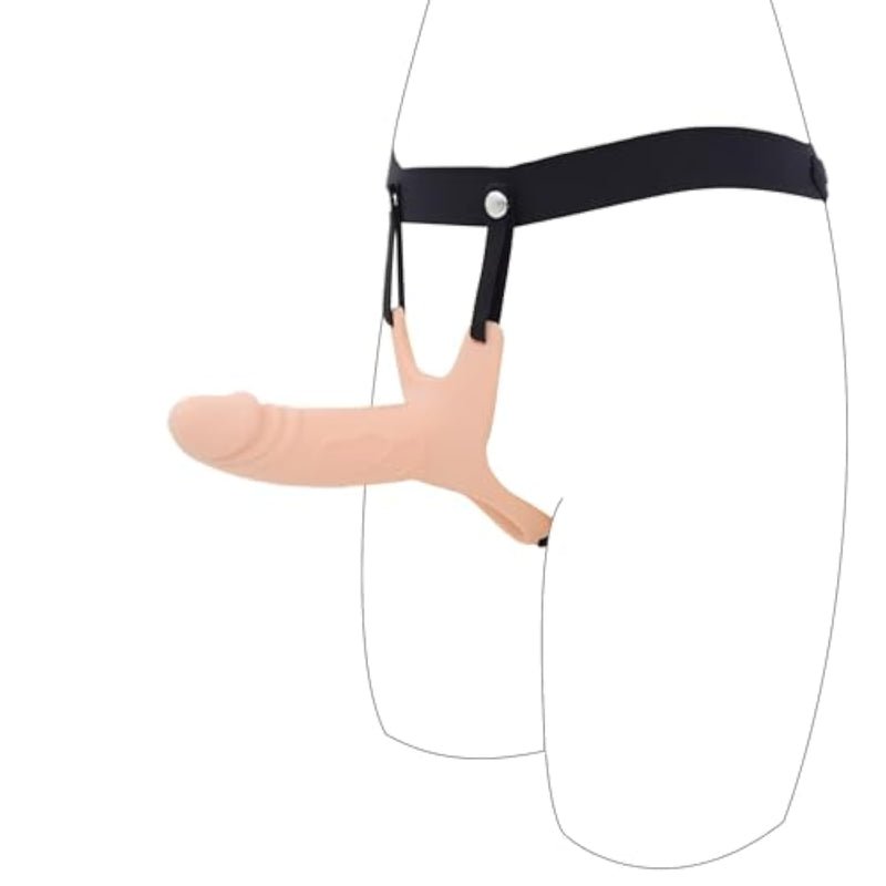 Men's Silicone Strap-On Harness with Adjustable Strap for Enhanced Stamina and Pleasure