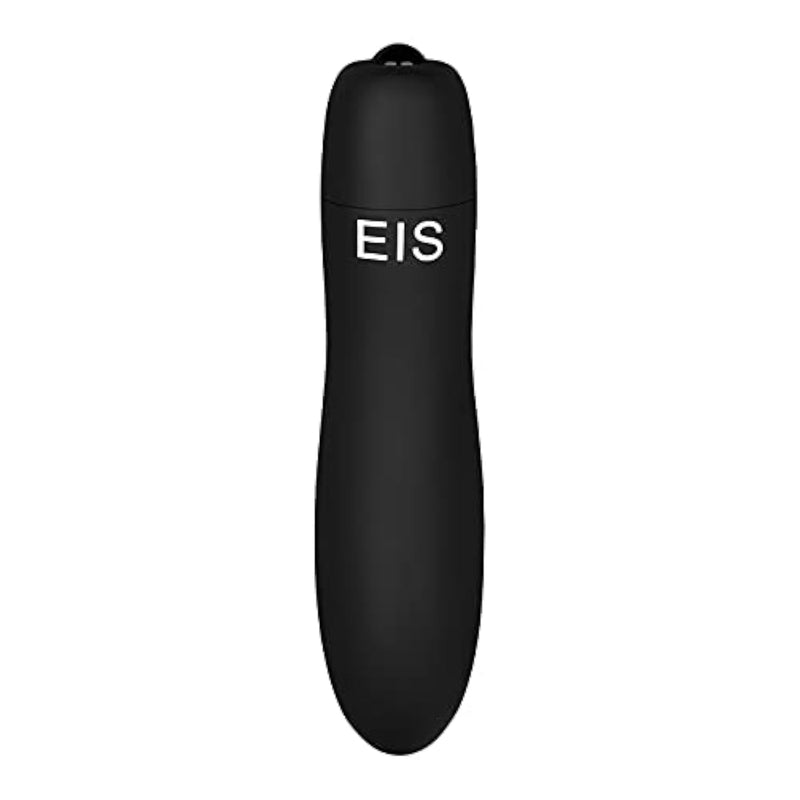 Slippery Mini Vibrator - Powerful Portable Bullet Vibrator, 10 Vibration Programs - Waterproof, Battery Operated (Black)