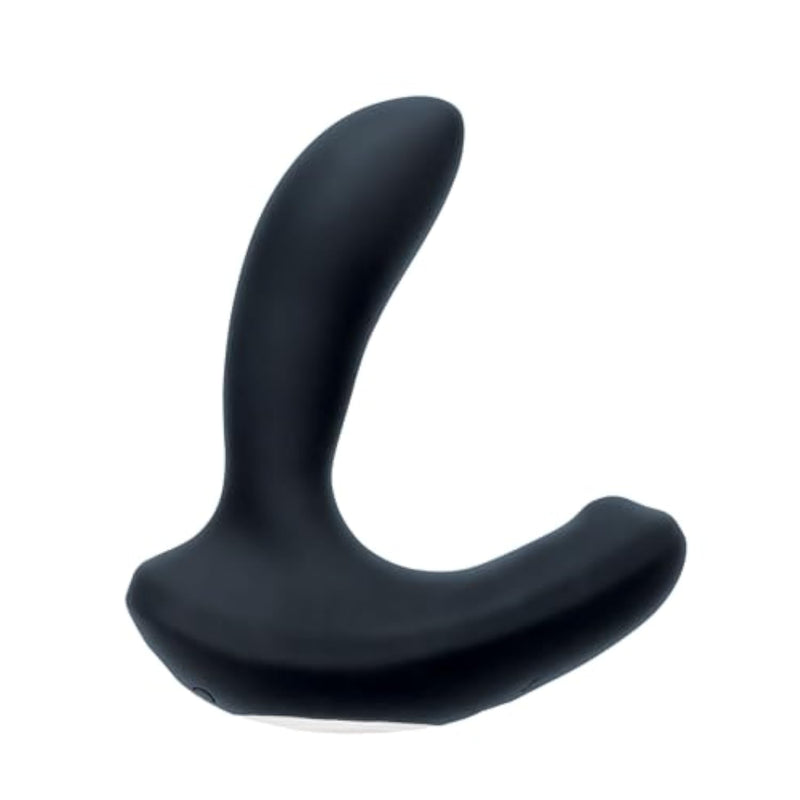 Rechargeable Prostate and Perineum Massager with Dual Motors, 10 Vibration Modes, Black