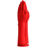 12.6 Inch Realistic Fist Hand Dildo, G Spot Huge Big Fantasy Dildo Stimulation, Thick Anal Dildo With Strong Suction Cup, Silicone Prayer Dildo For Women Lesbian Gay Beginner (Red)