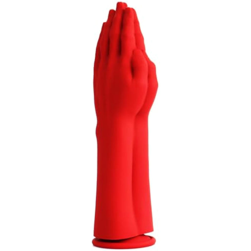 12.6 Inch Realistic Fist Hand Dildo, G Spot Huge Big Fantasy Dildo Stimulation, Thick Anal Dildo With Strong Suction Cup, Silicone Prayer Dildo For Women Lesbian Gay Beginner (Red)